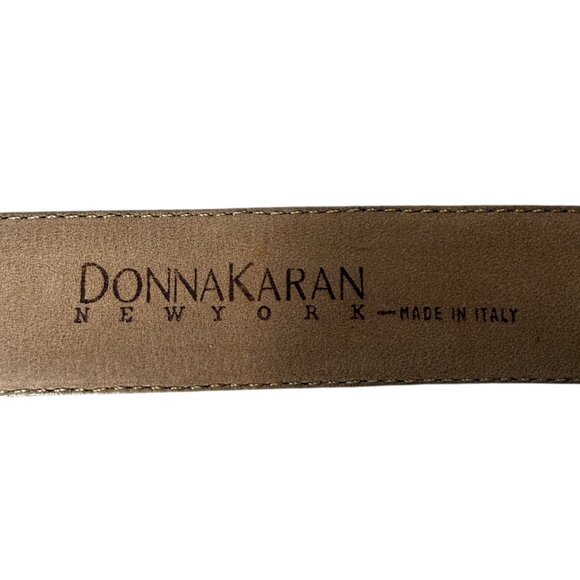Donna Karan vintage brown genuine lizard adjustable belt women\'s size small main image 11